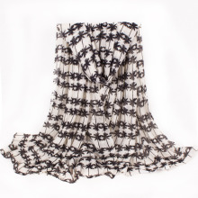 Árbol de coco de las mujeres que imprime el chal tejido suave estupendo del mantón (SW135)